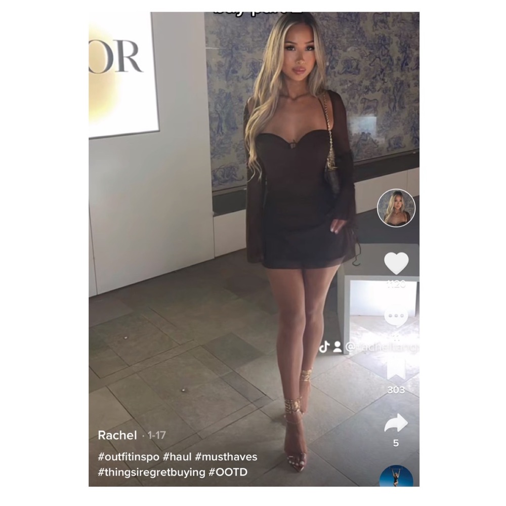 OUTFIT PLUG BROWN SIDE CUT OUT DRESS